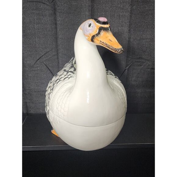 Mottahedeh Design Duck Goose Tureen Covered Dish Chinese soup Lid Italy Italian - Picture 2 of 12